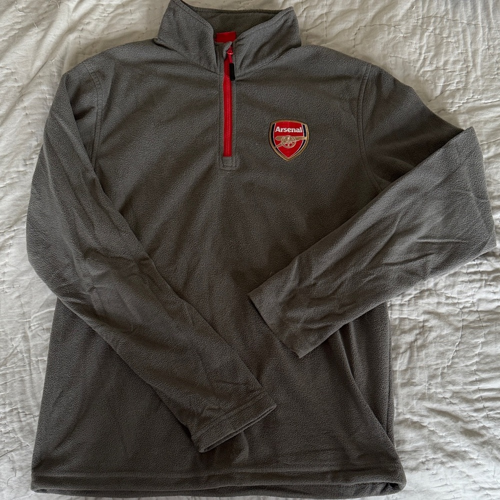 Arsenal Gray Quarter-Zip Sweatshirt